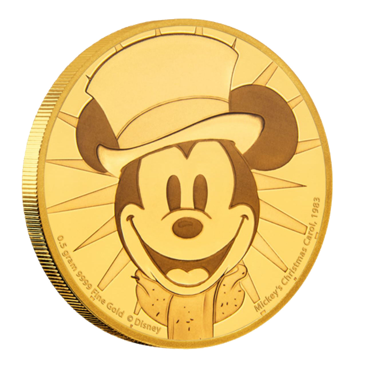 2017 $2.50 Mickey's Christmas Carol 1983 - Pure Gold Coin