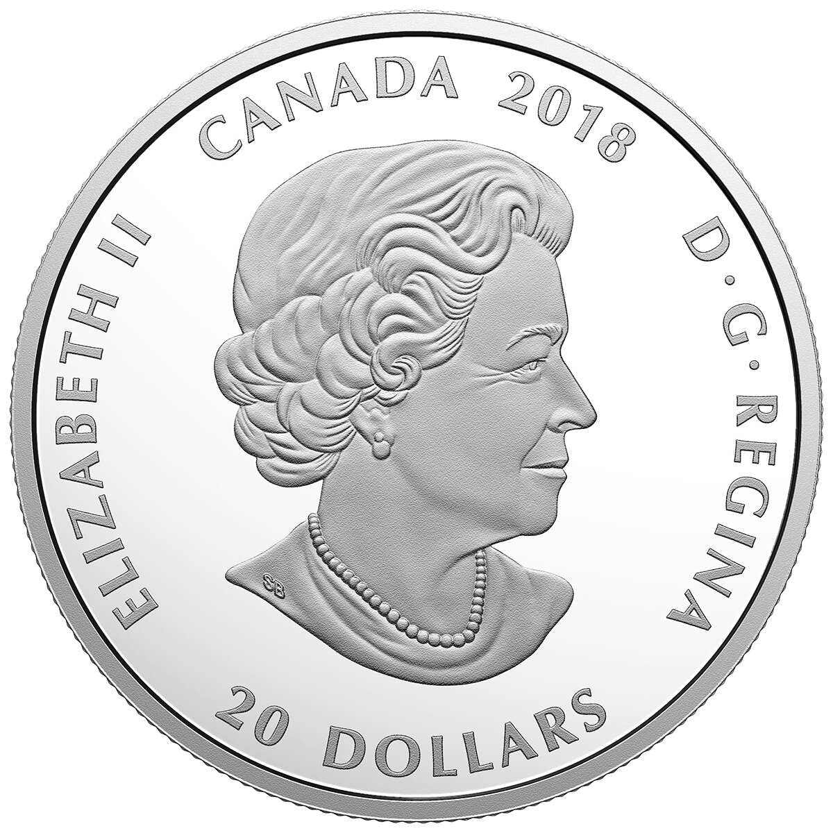 2018 $20 Canadian Mosaics: Caribou - Pure Silver Coin