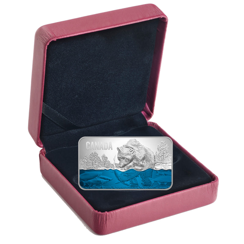 2018 $25 Salmon Run - Pure silver Coin