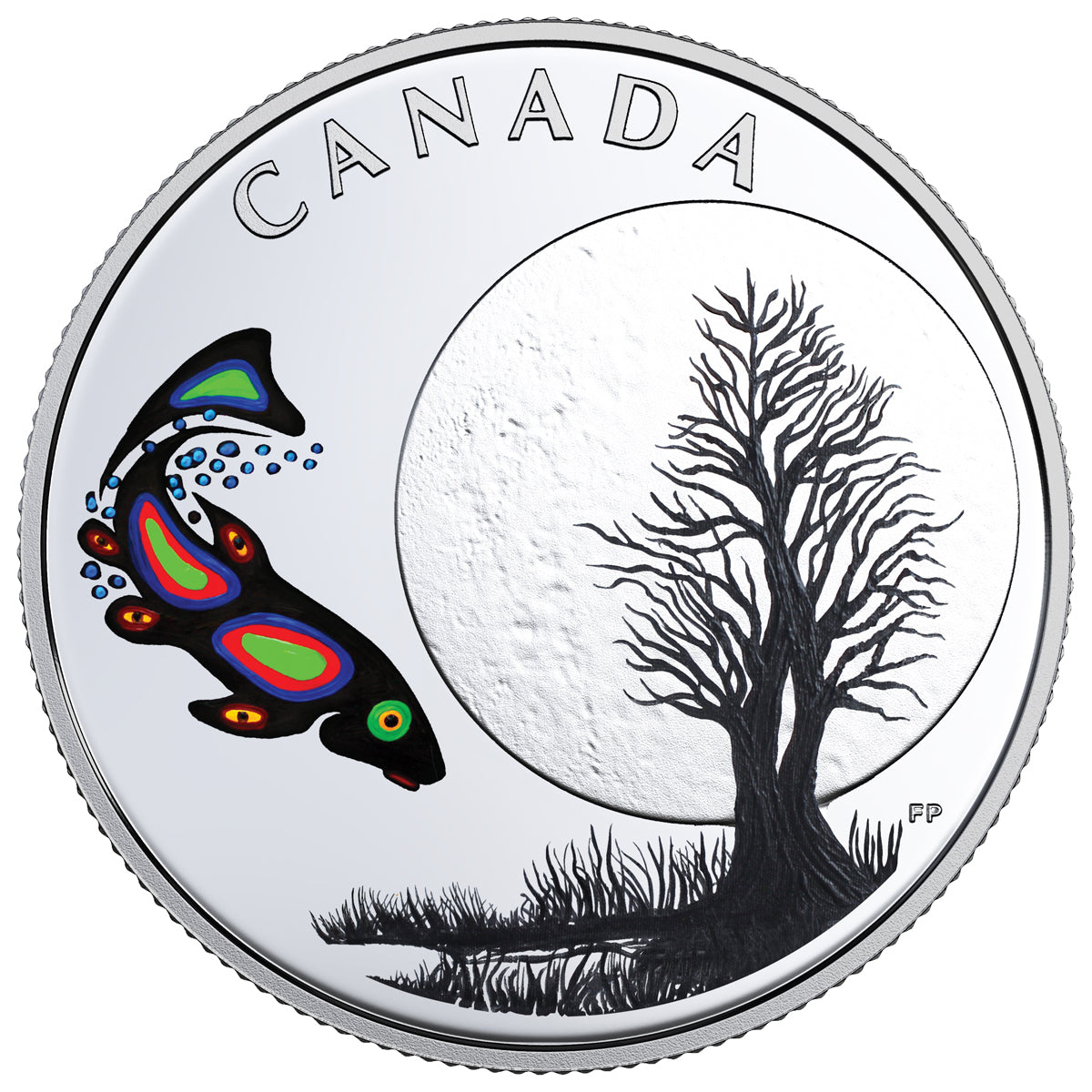 2018 $3 Thirteen Teachings from Grandmother Moon - Pure Silver Coloure