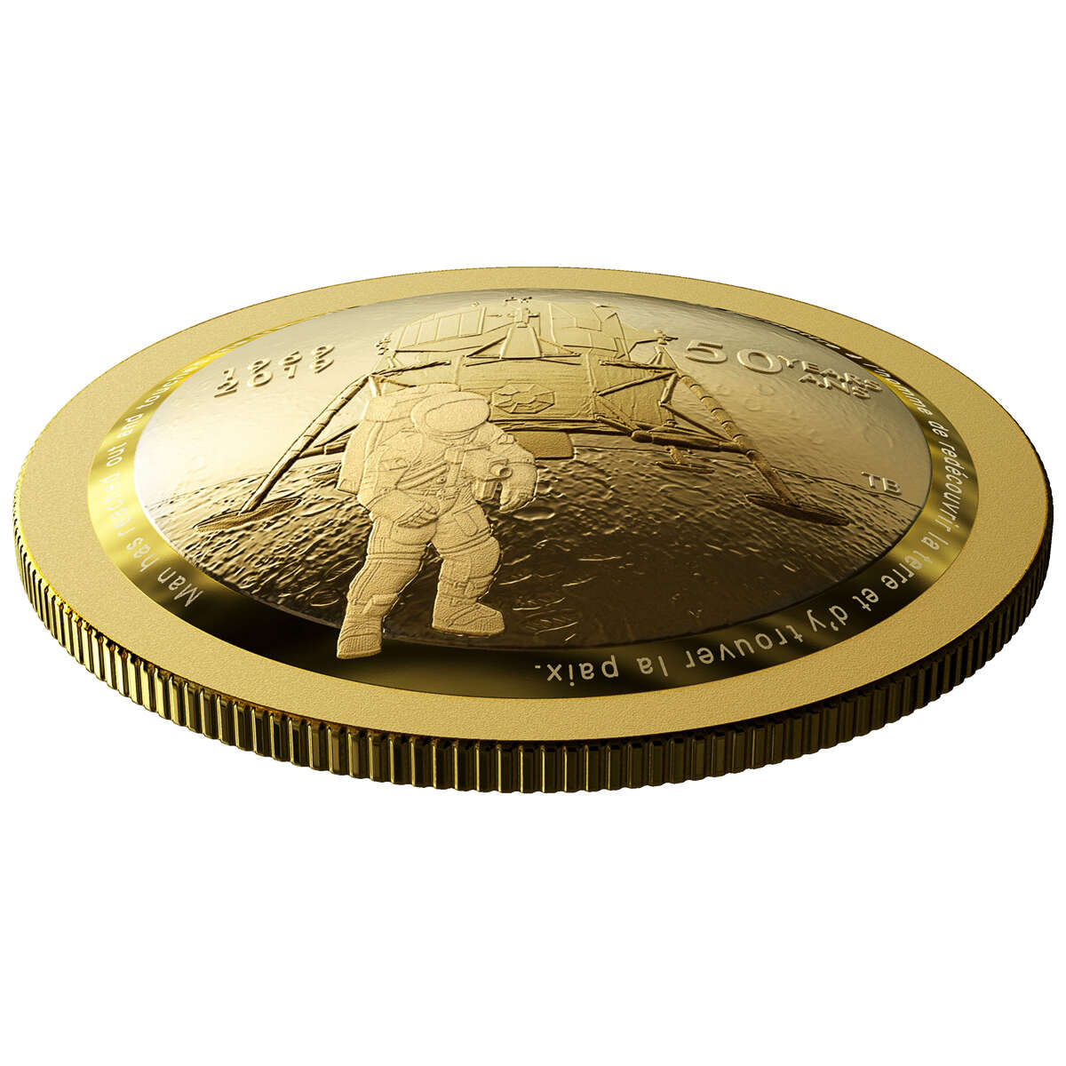2019 $100 50th Anniversary of the Apollo 11 Moon Landing - Pure Gold C