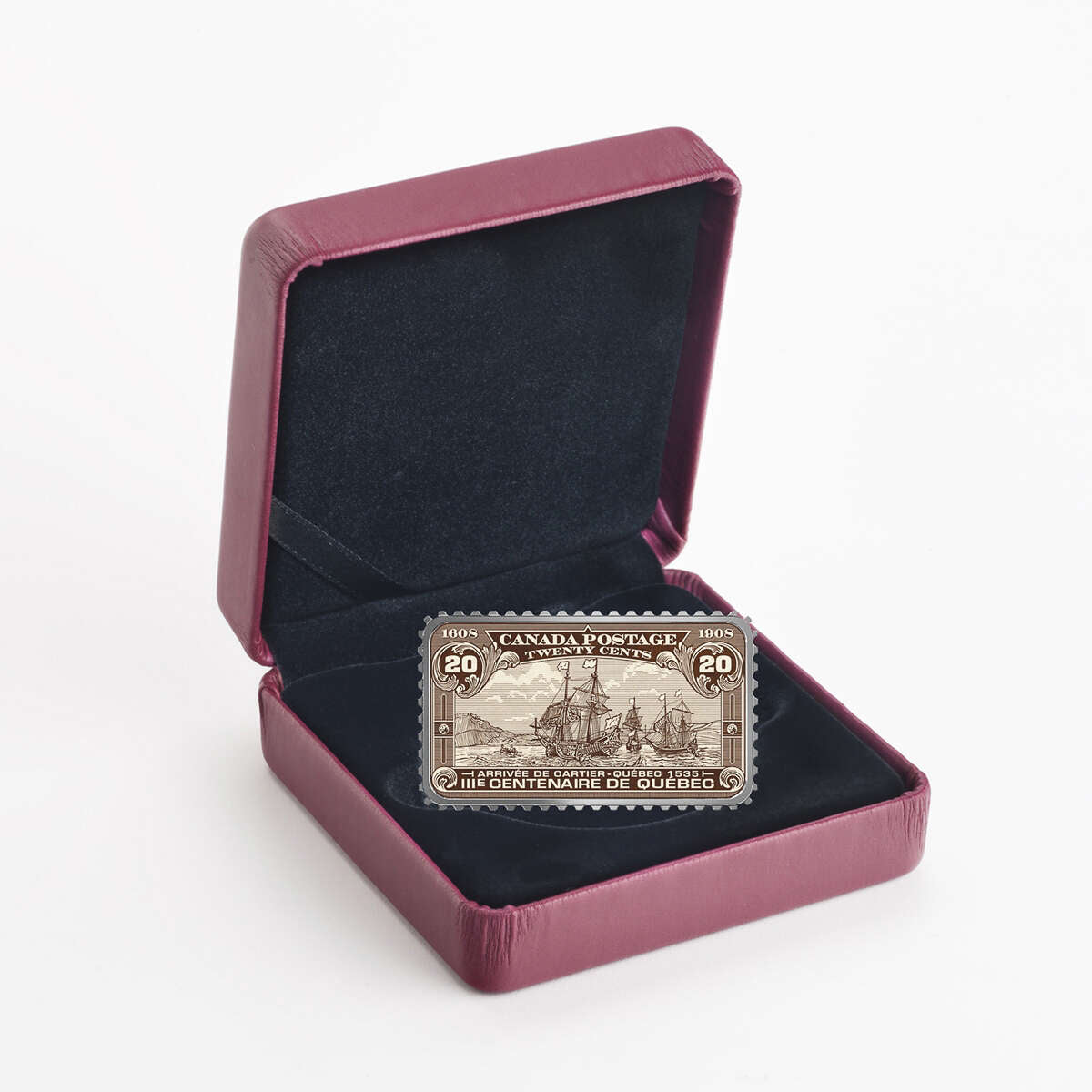 2019 Canada's Historical Stamps: Arrival of Cartier - Pure Silver Coin