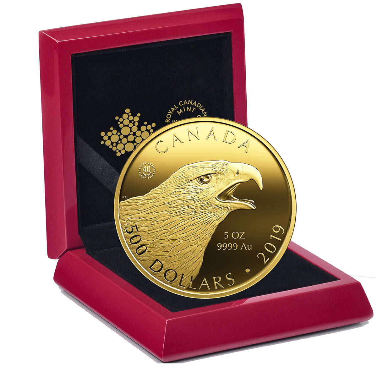 2019 $500 Birds of Prey: The Golden Eagle - Pure Gold Coin