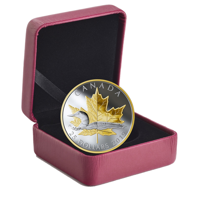 2019 $25 Timeless Icons: Loon - Pure Silver Piedfort Coin