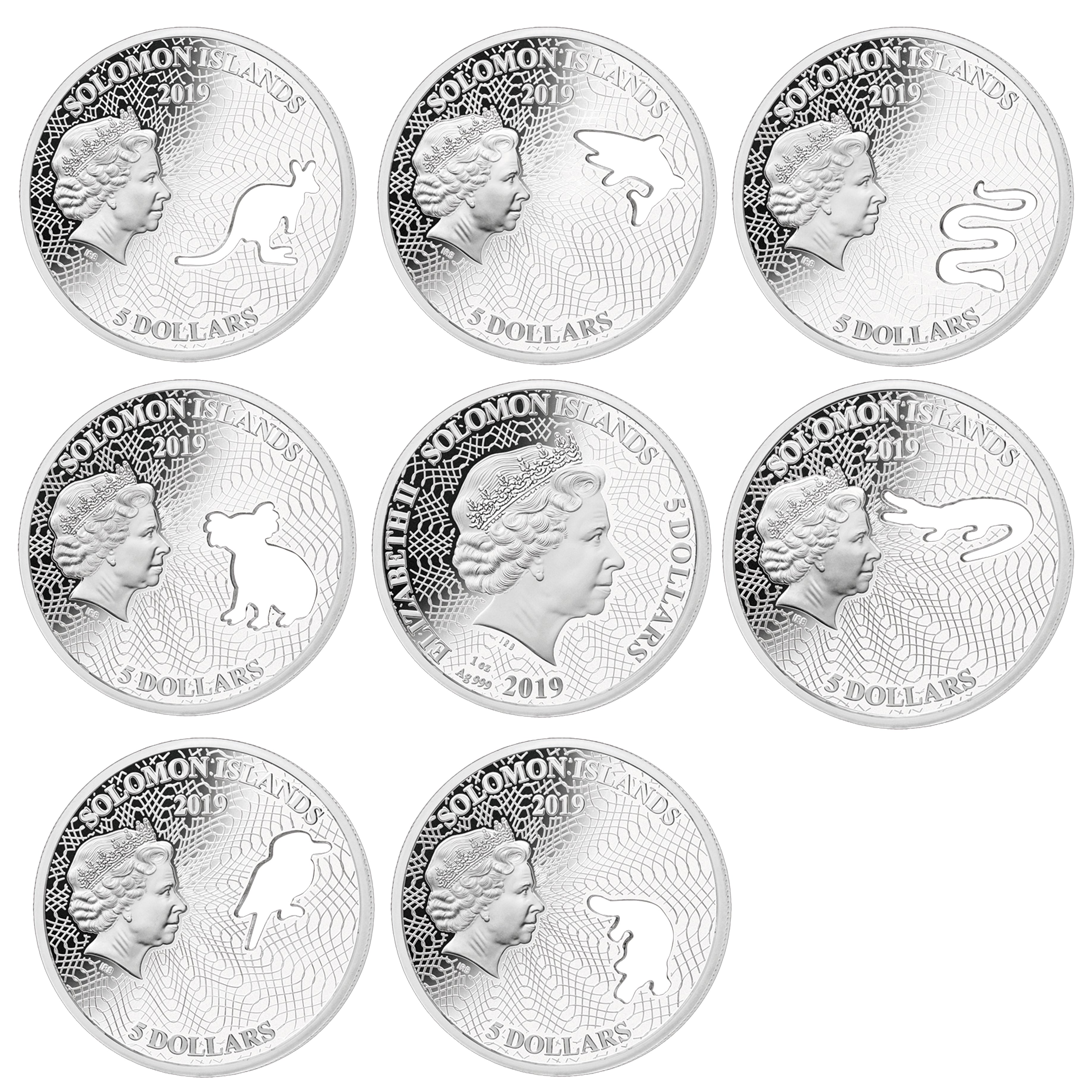 2019 $5 Shapes of Australia - Pure Silver Set