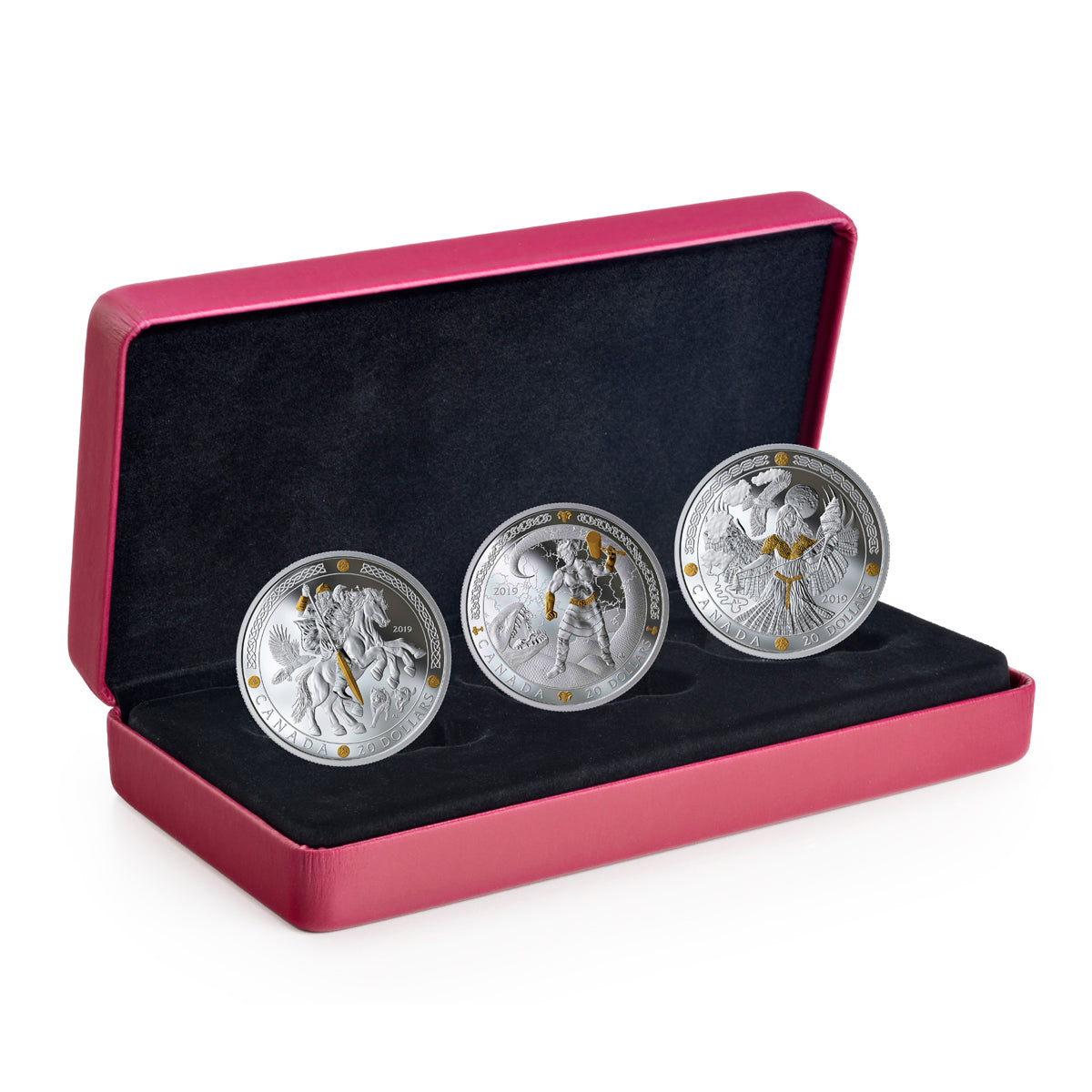 2019 $20 Norse Gods - Pure Silver 3 Coin Set