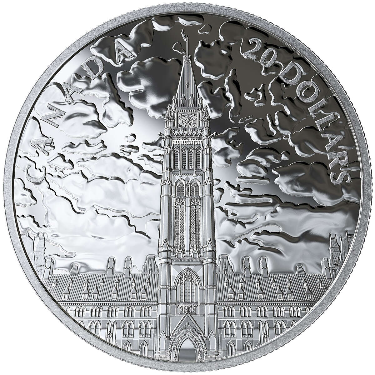 2019 $20 Lights on Parliament Hill - Pure Silver Coin