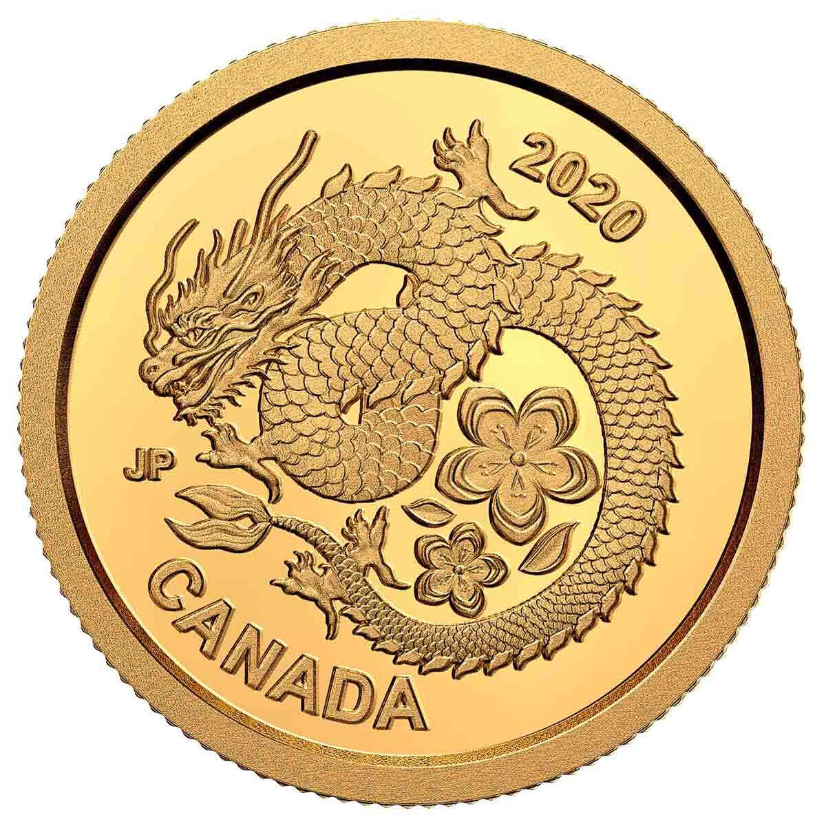 Royal Canadian Mint $8 Dragon Pure Gold Coins (Various Years)