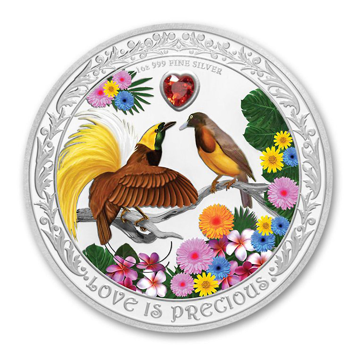 2020 $2 Love is Precious: Birds of Paradise - Pure Silver Coin