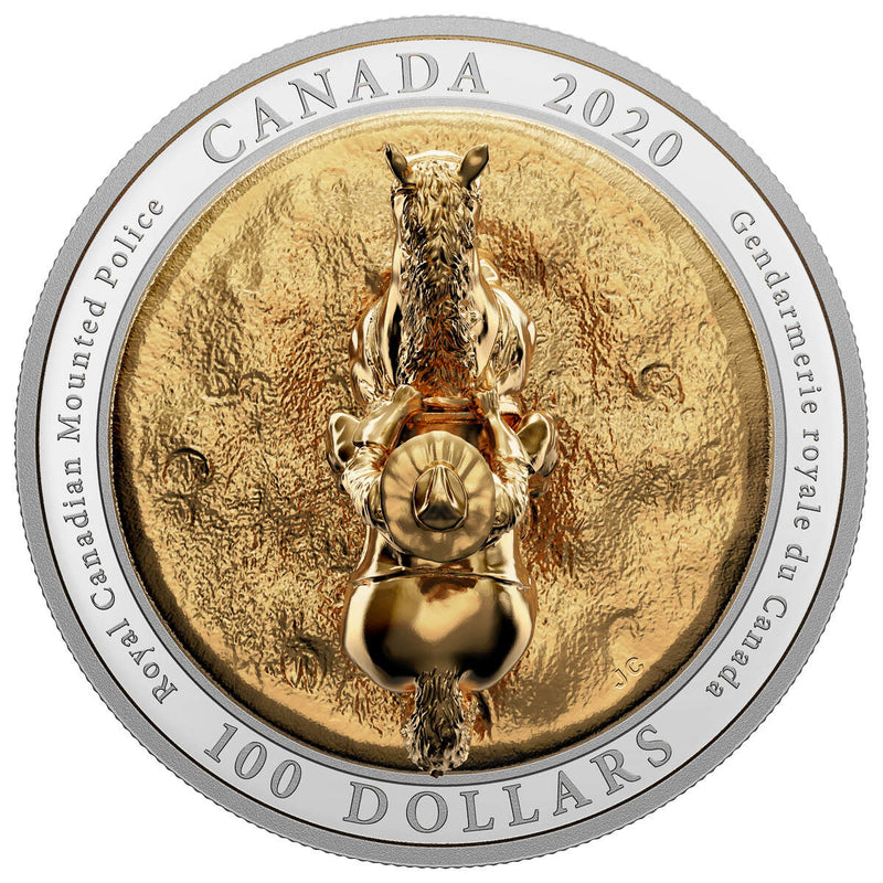 2020 $100 The RCMP Musical Ride - Pure Silver Sculpture Coin