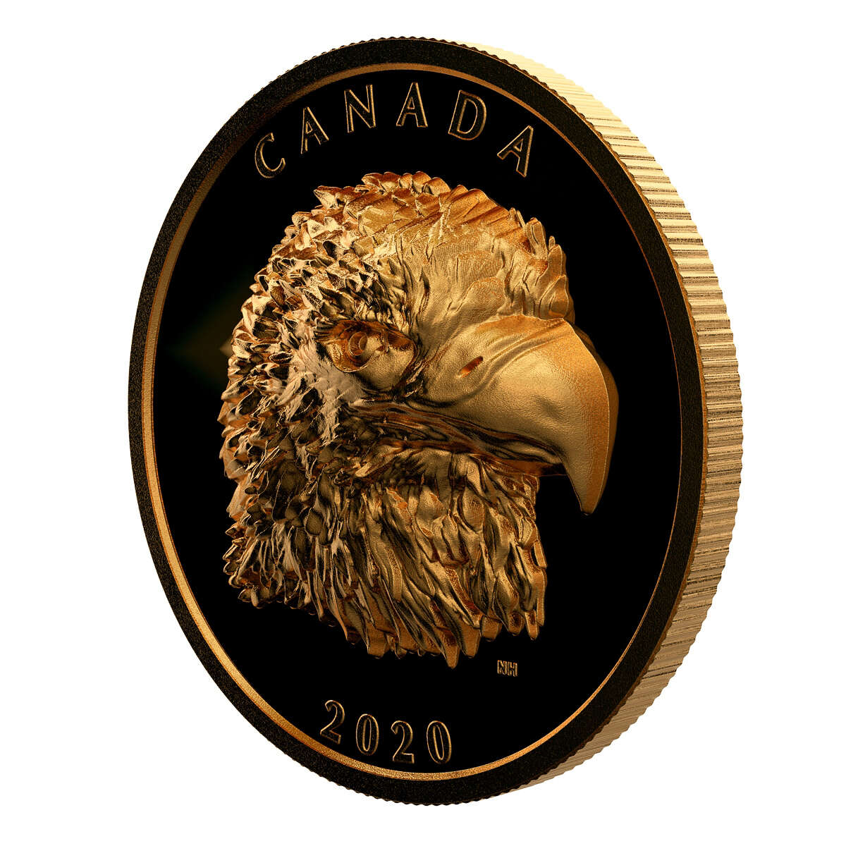 2020 $250 Proud Bald Eagle - Pure Gold Coin