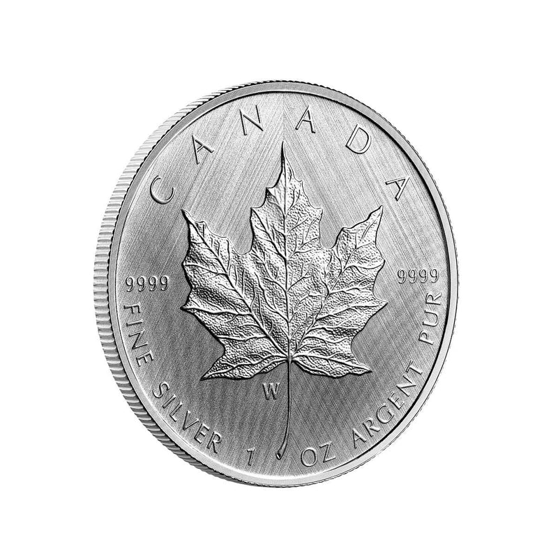 2021 $5 Silver Maple Leaf: W Mint Mark - Pure Silver Coin