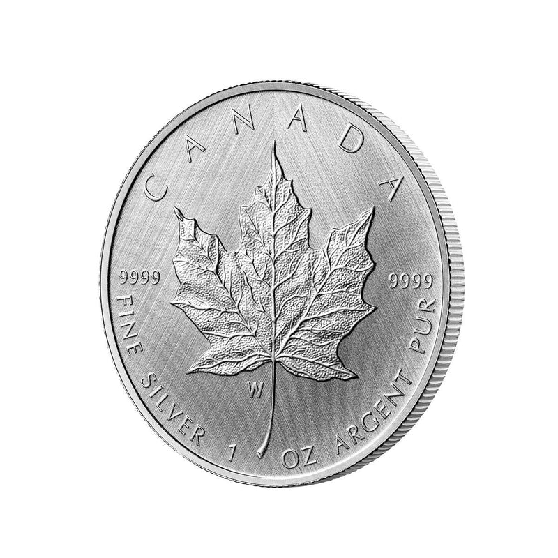 2021 $5 Silver Maple Leaf: W Mint Mark - Pure Silver Coin