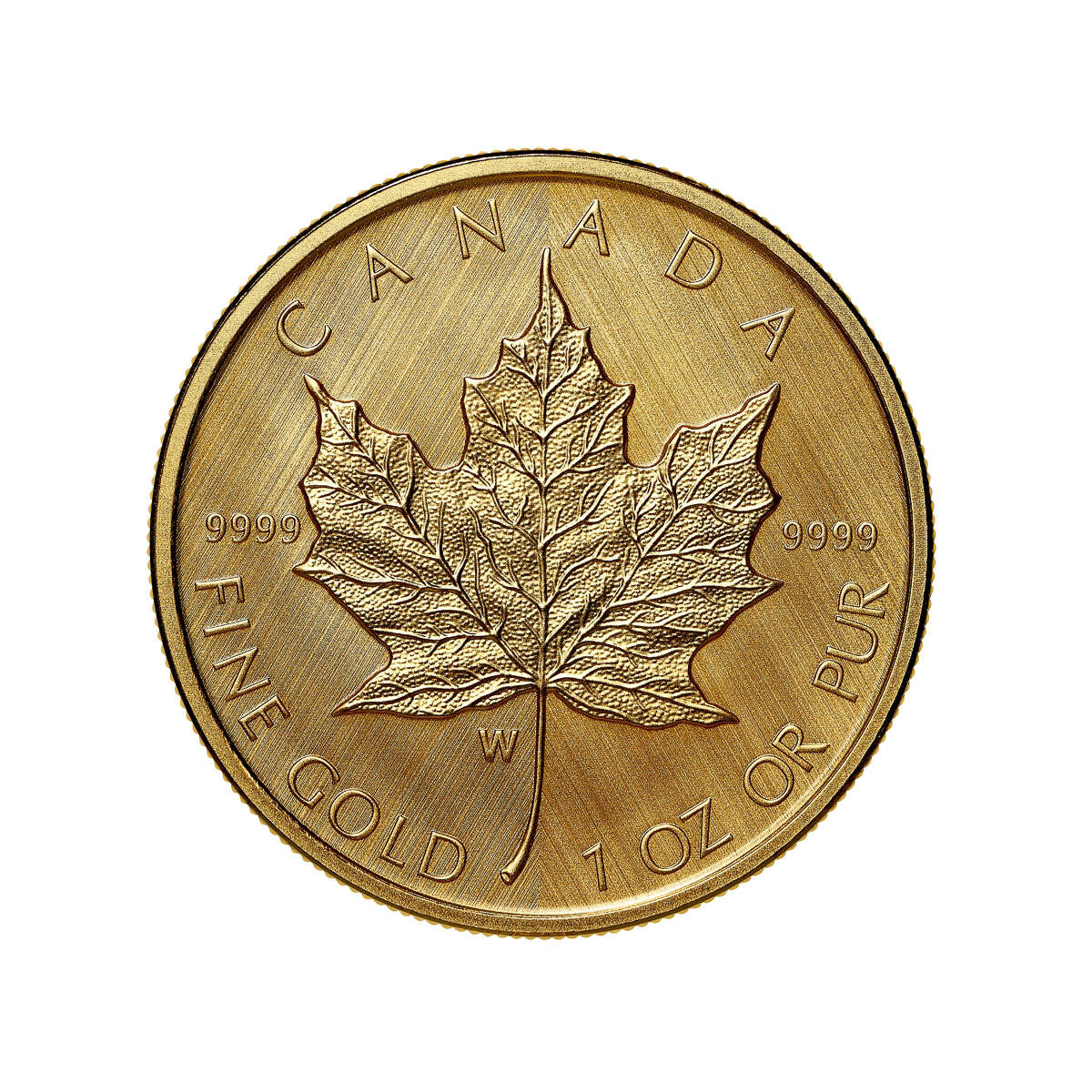 2021 $50 Gold Maple Leaf: W Mint Mark - Pure Gold Coin Default Title