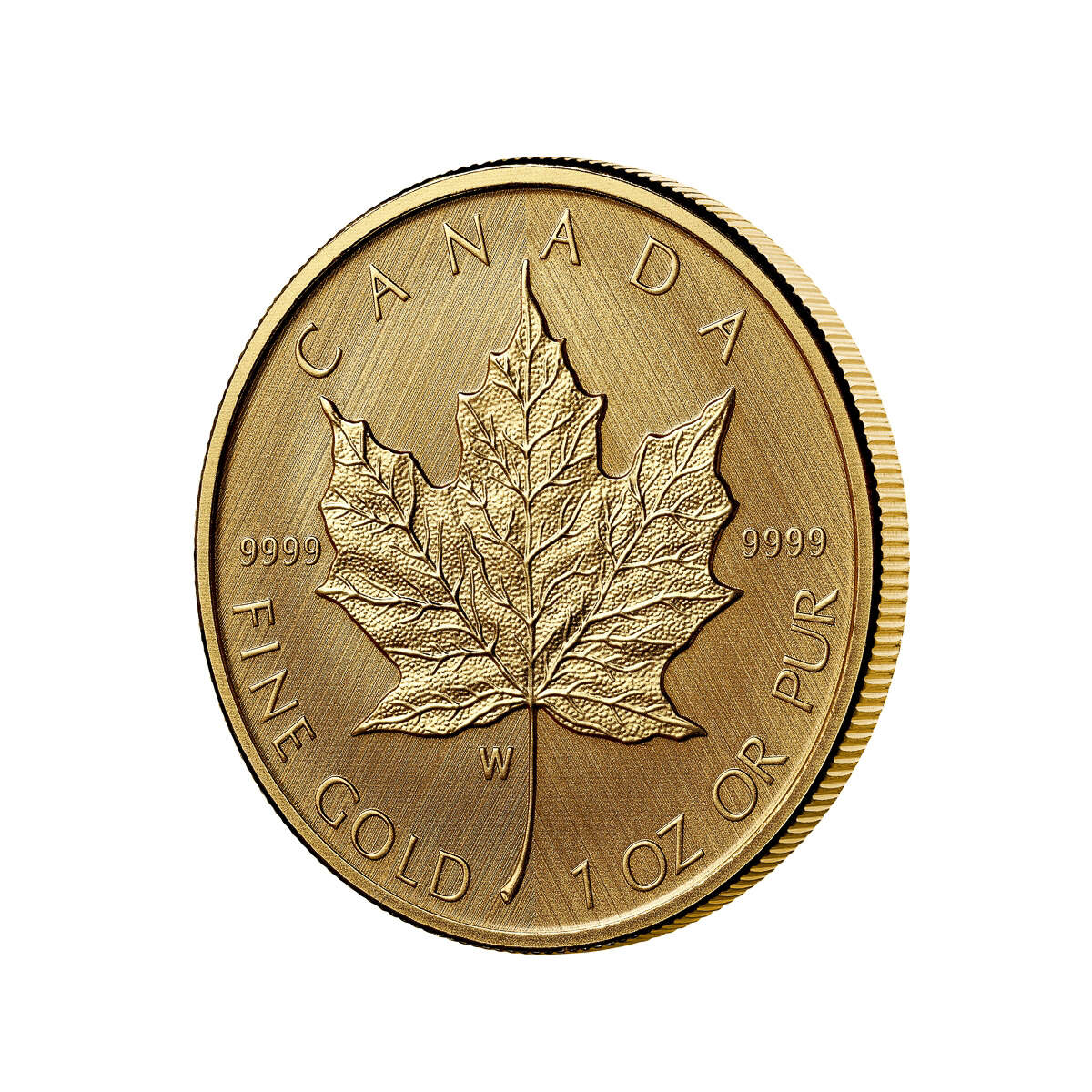 2021 $50 Gold Maple Leaf: W Mint Mark - Pure Gold Coin <i>(No Certificate)</i>