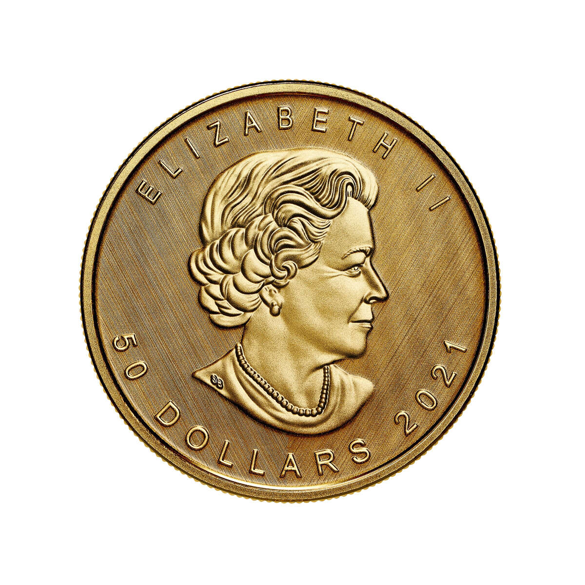 2021 $50 Gold Maple Leaf: W Mint Mark - Pure Gold Coin <i>(No Certificate)</i>