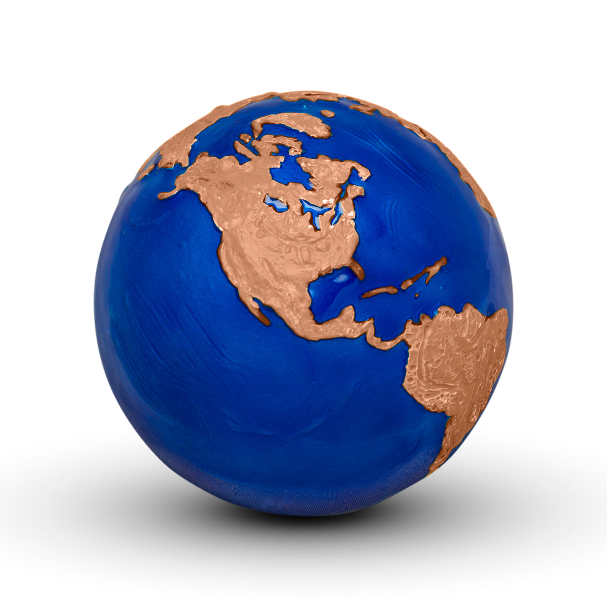 2021 $5 Blue Marble with Rose Gold Plating - Pure Silver Coin