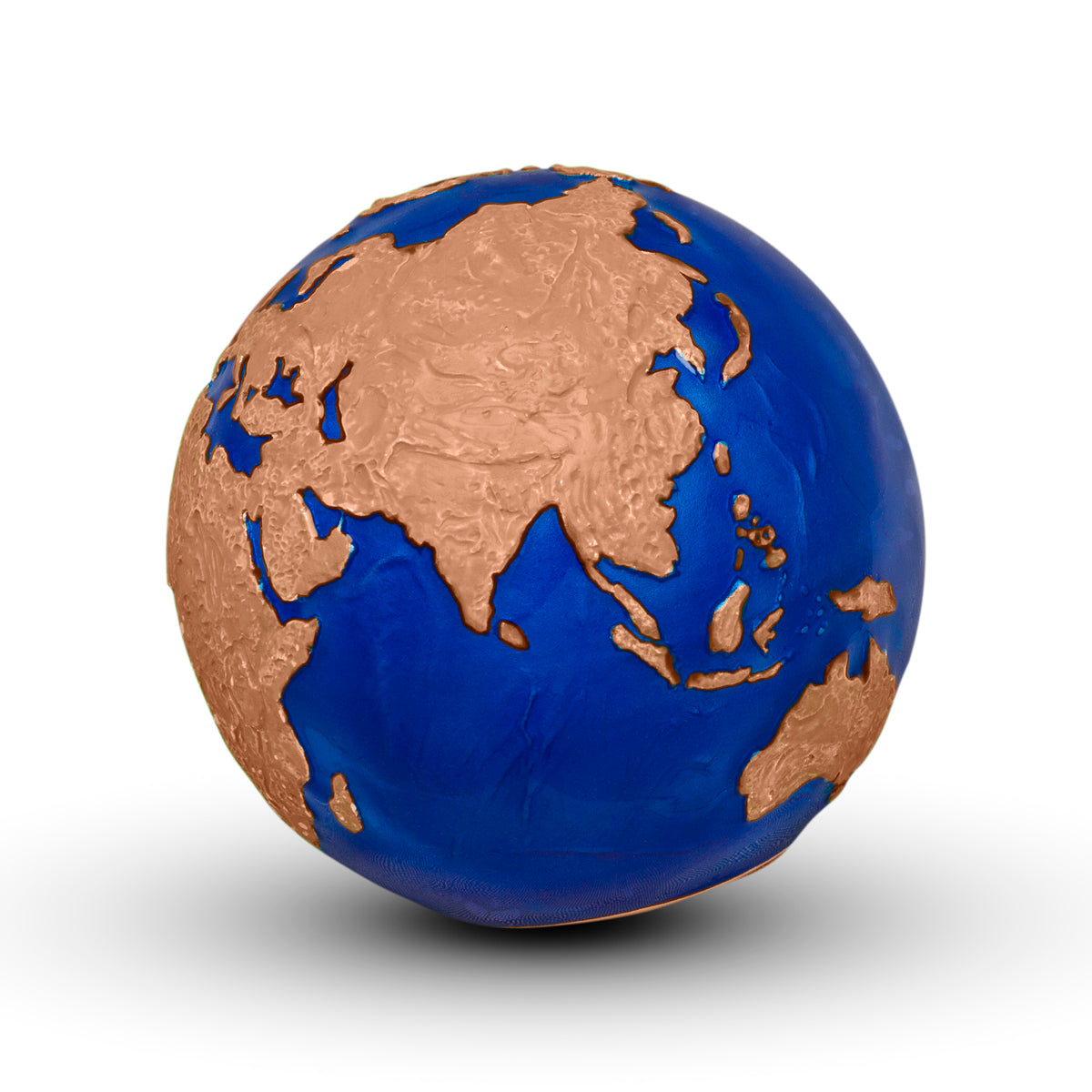 2021 $5 Blue Marble with Rose Gold Plating - Pure Silver Coin