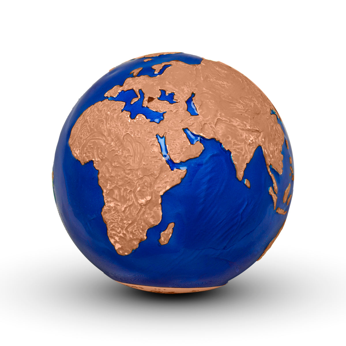 2021 $5 Blue Marble with Rose Gold Plating - Pure Silver Coin