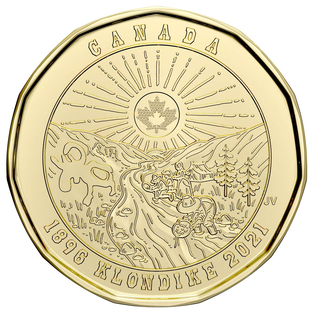 2021 $1 125th Anniversary of the Klondike Gold Rush Special Wrap Roll (Uncoloured)