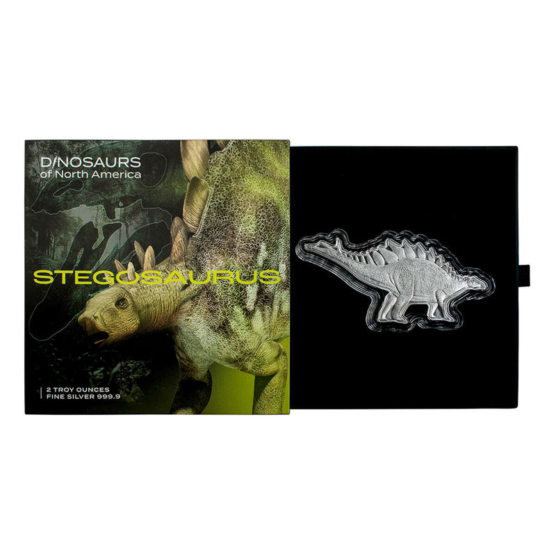 2022 $5 Dinosaurs of North America: Stegosaurus - Pure Silver Coin