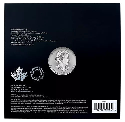2022 $5 Treasured Silver Maple Leaf: Congratulations - Pure Silver Premium Bullion Coin