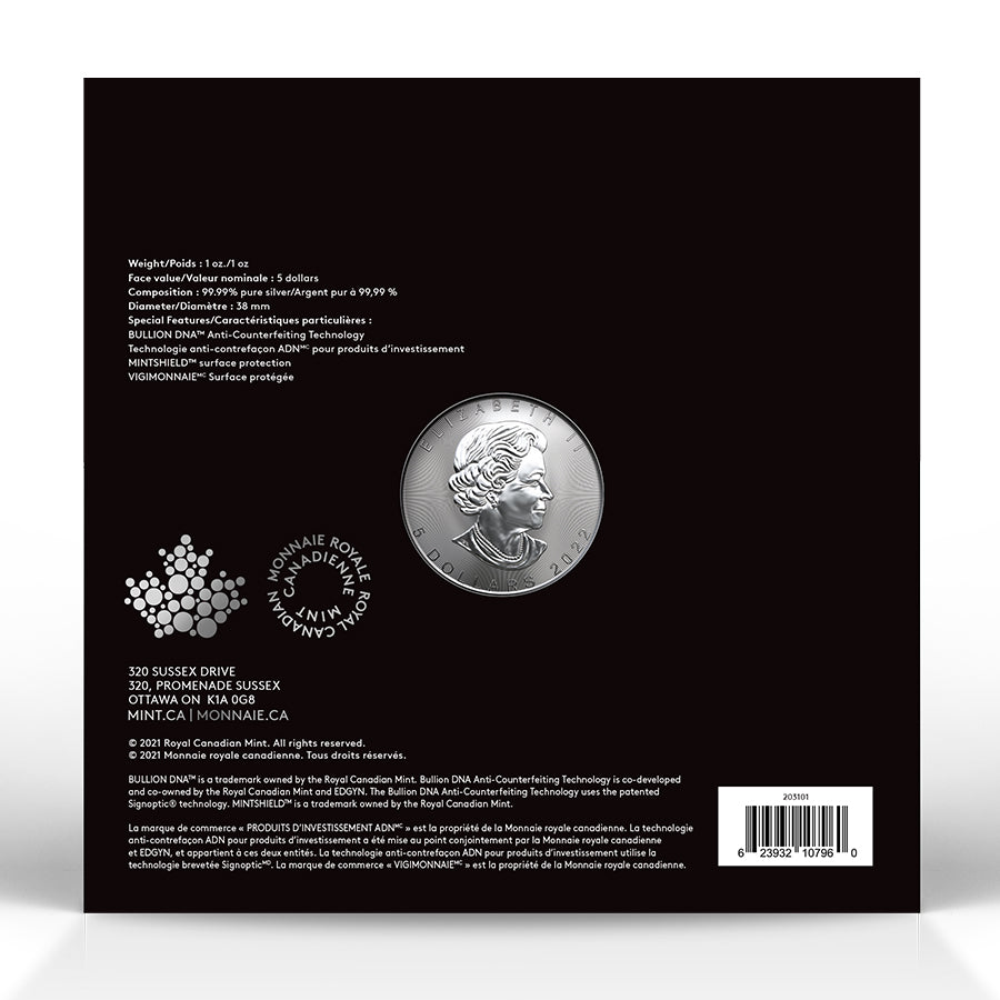 2022 $5 Treasured Silver Maple Leaf: Happy Birthday - Pure Silver Premium Bullion Coin