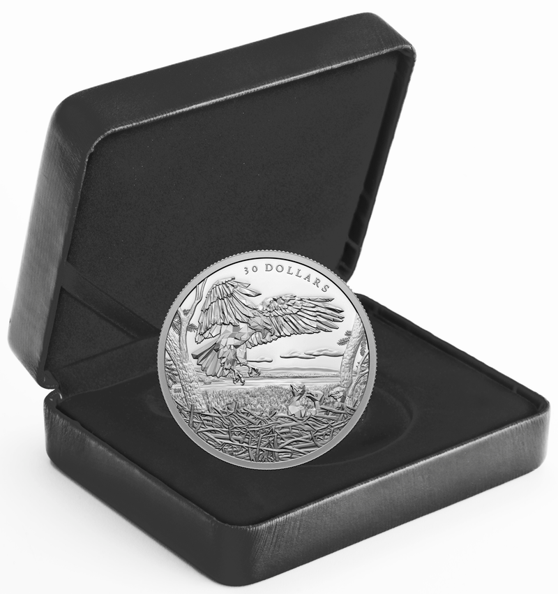 2022 $30 Multifaceted Animal Family: Bald Eagles - Pure Silver Coin