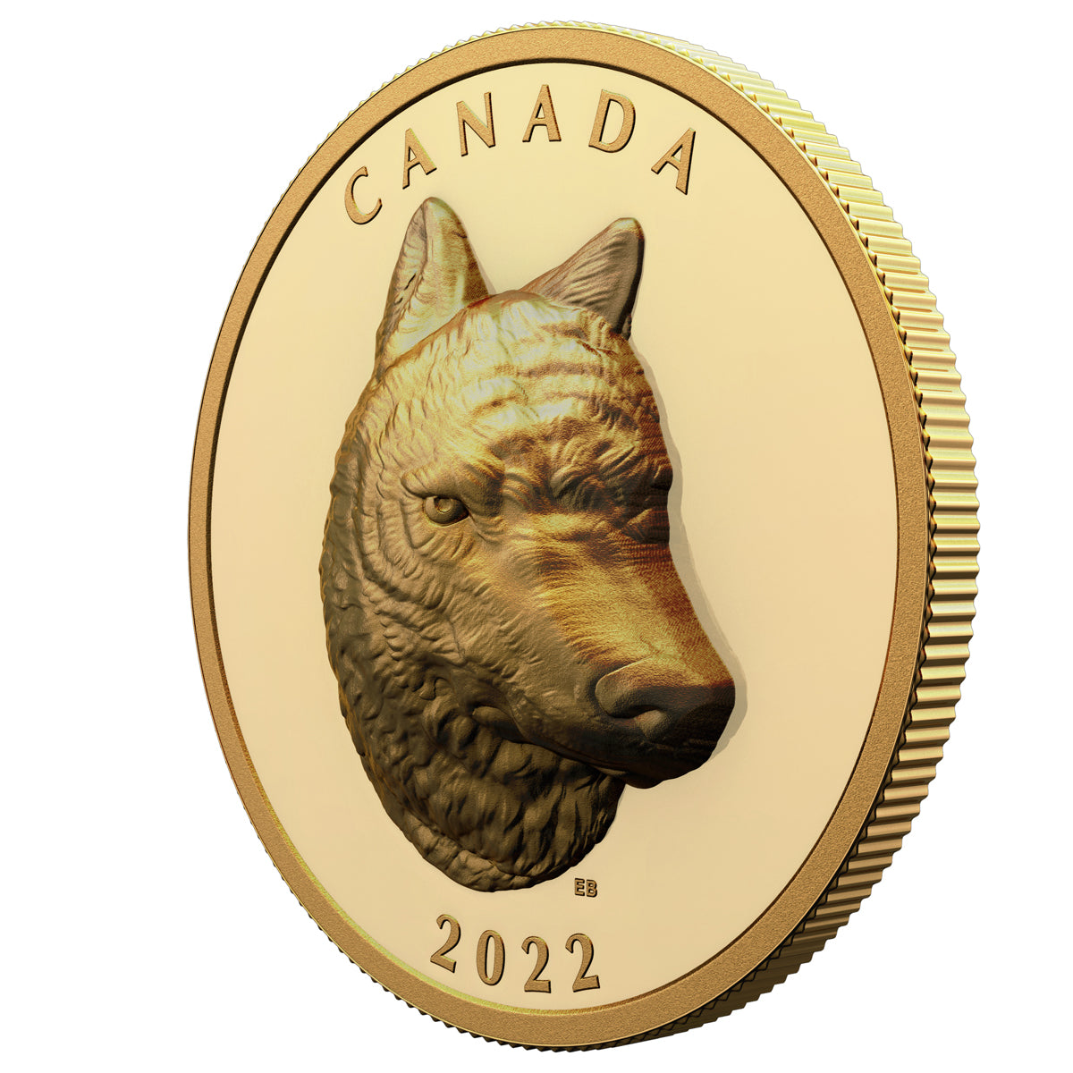 2022 $250 Timber Wolf - Pure Gold Coin