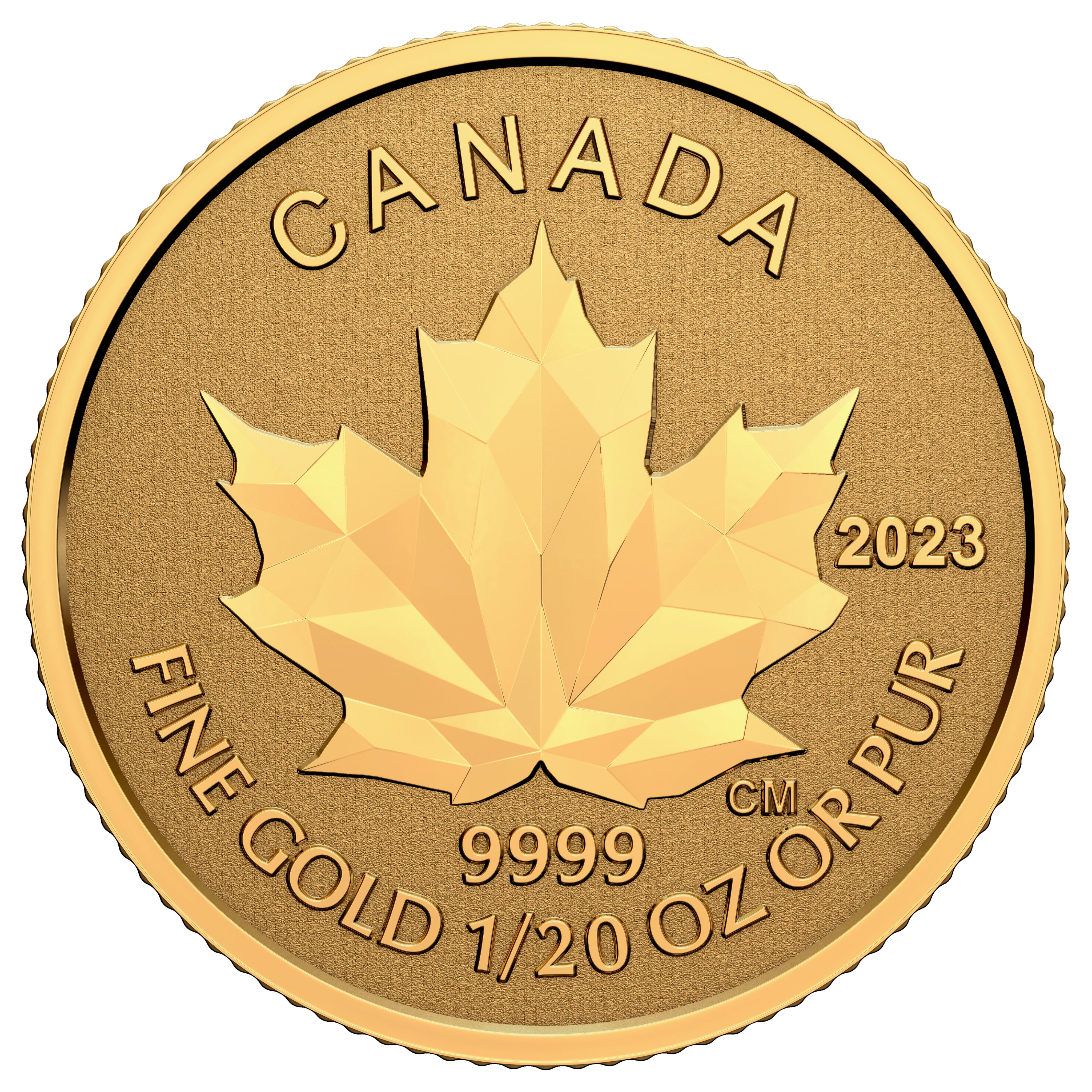 2023 Fractional Multifaceted Maple Leaf - Pure Gold Coin