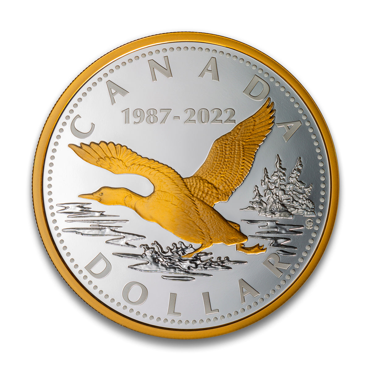 2022 $1 35th Anniversary of the Loonie - Renewed Silver Dollar