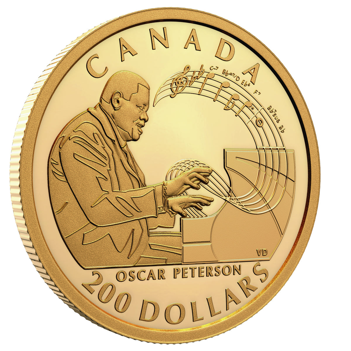 2022 $200 Celebrating Oscar Peterson - Pure Gold Coin