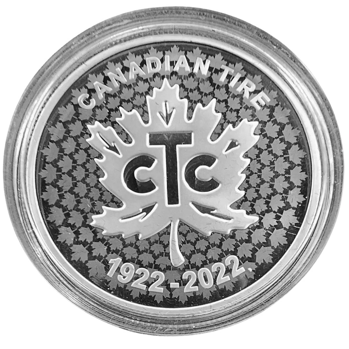 2022 Canadian Tire 100th Anniversary - Pure Silver Medallion