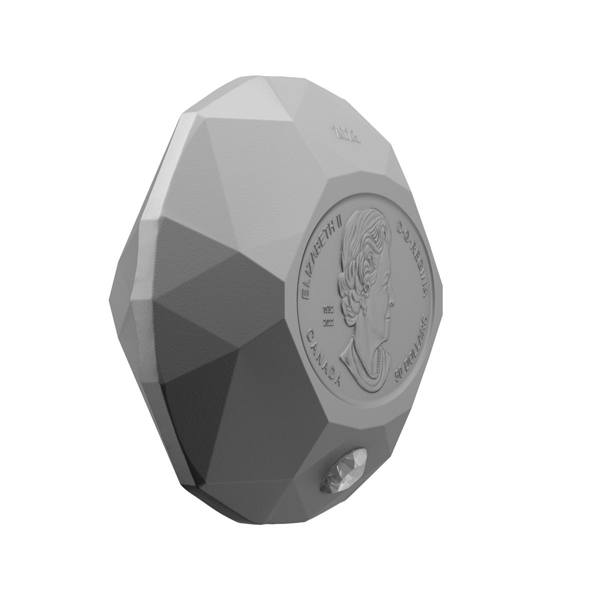 2023 $50 Forevermark Black Label Oval Diamond - Pure Silver Diamond-Shaped Coin