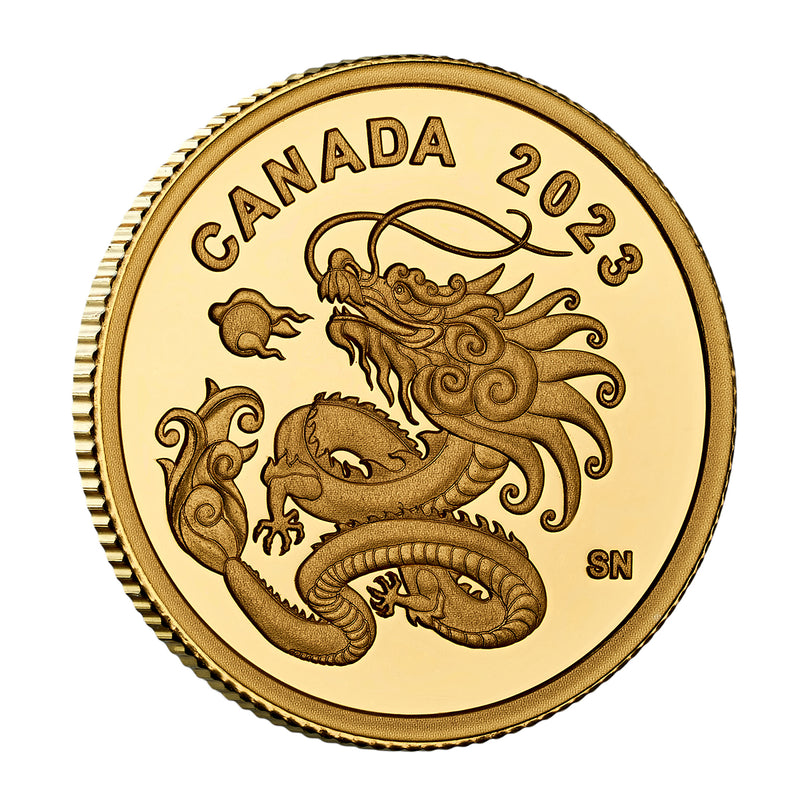 2023 $8 Heavenly Dragon - Pure Gold Coin