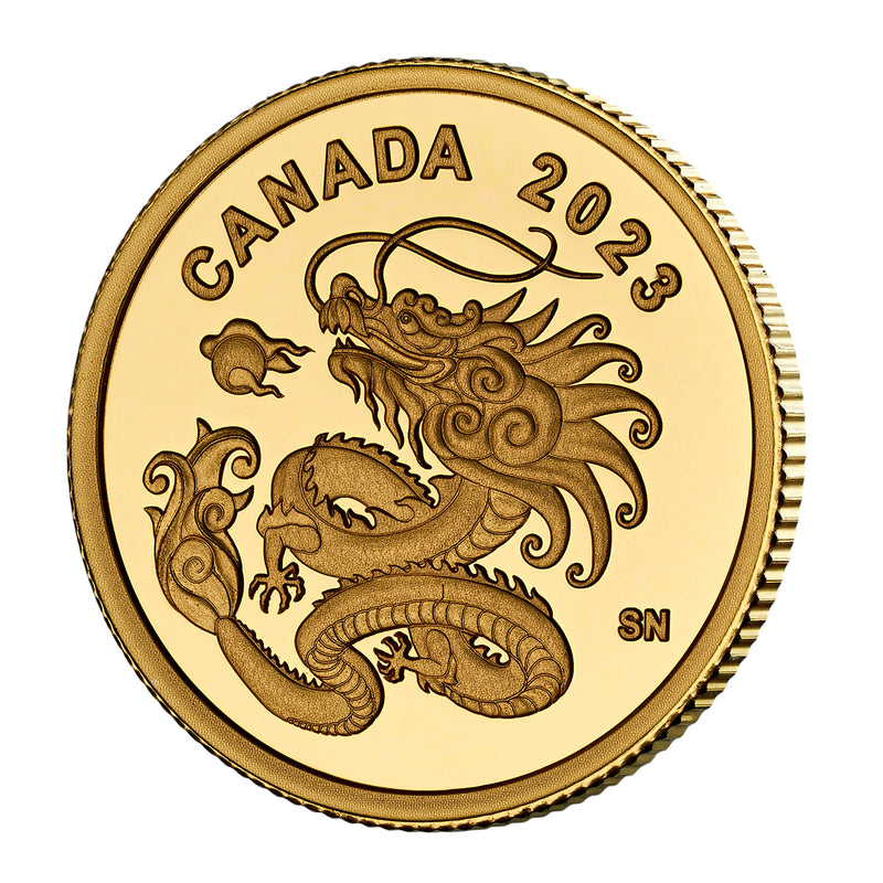 2023 $8 Heavenly Dragon - Pure Gold Coin