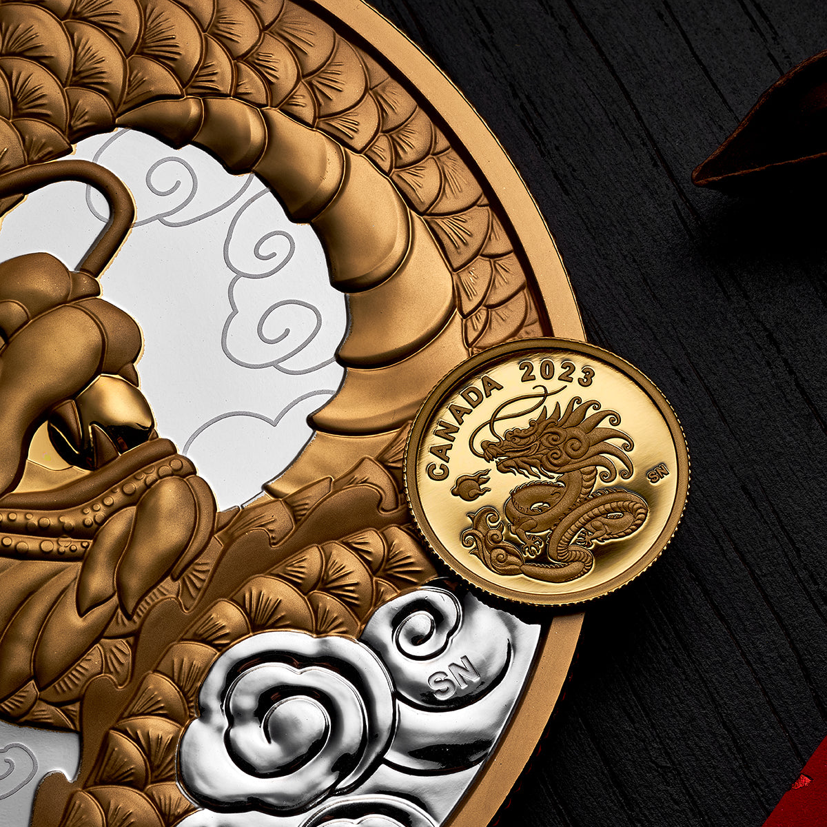 2023 $8 Heavenly Dragon - Pure Gold Coin