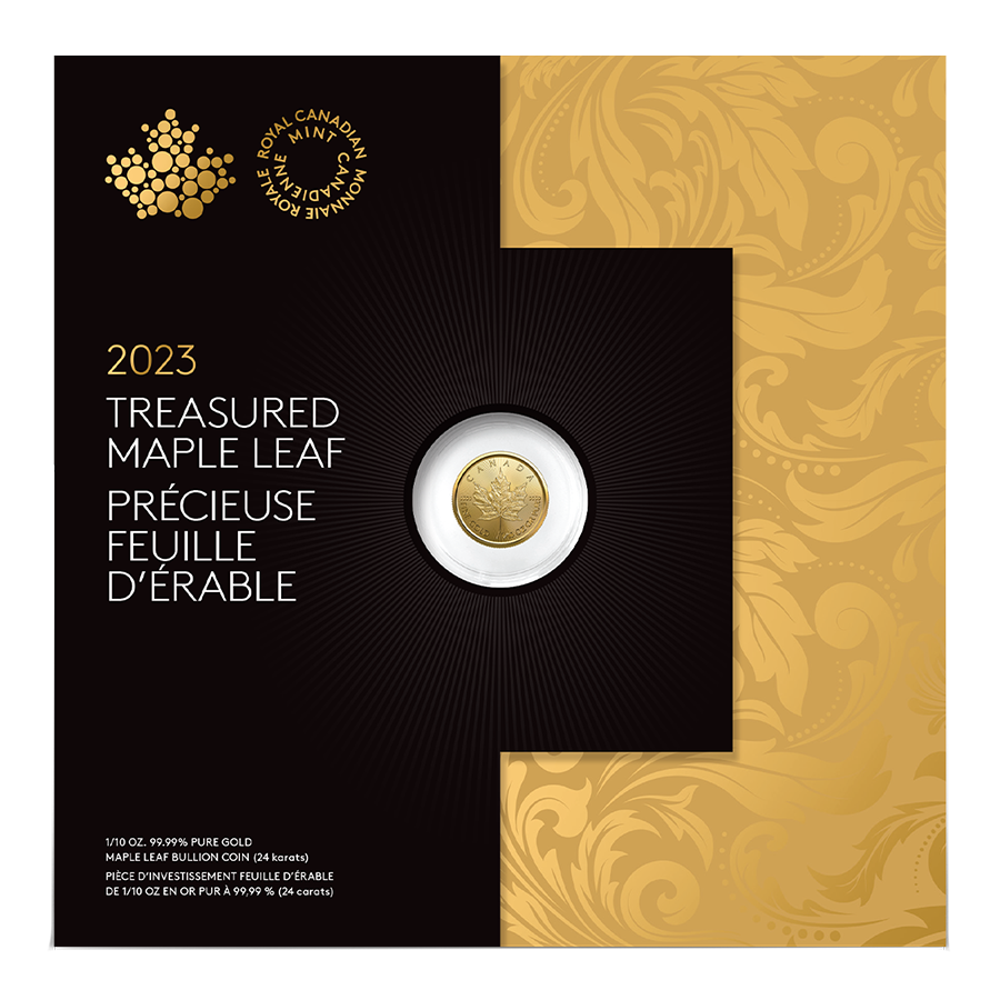 2023 $5 Treasured Gold Maple Leaf - Pure Gold Premium Bullion Coin