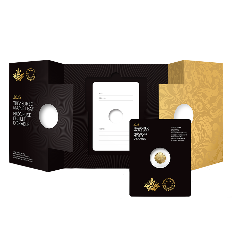 2023 $5 Treasured Gold Maple Leaf - Pure Gold Premium Bullion Coin