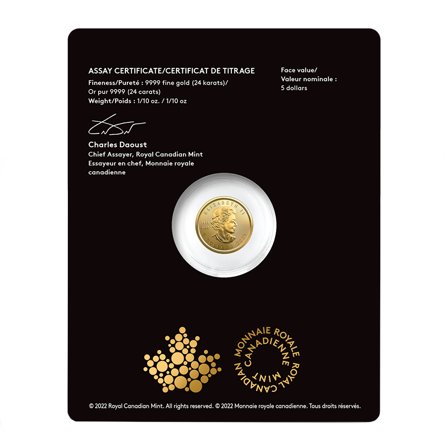 2023 $5 Treasured Gold Maple Leaf - Pure Gold Premium Bullion Coin