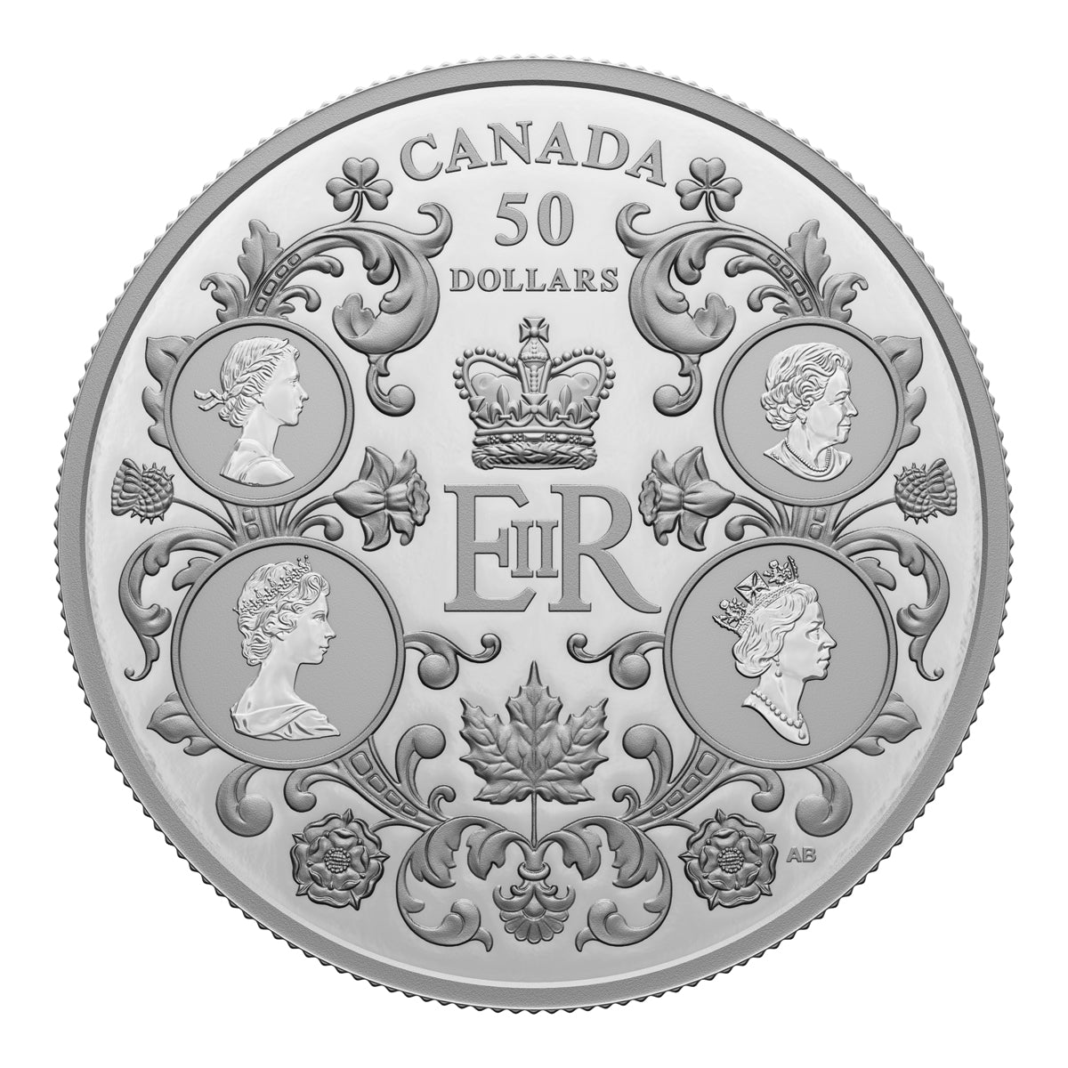 2022 $50 Queen Elizabeth II's Reign - Fine Silver Coin