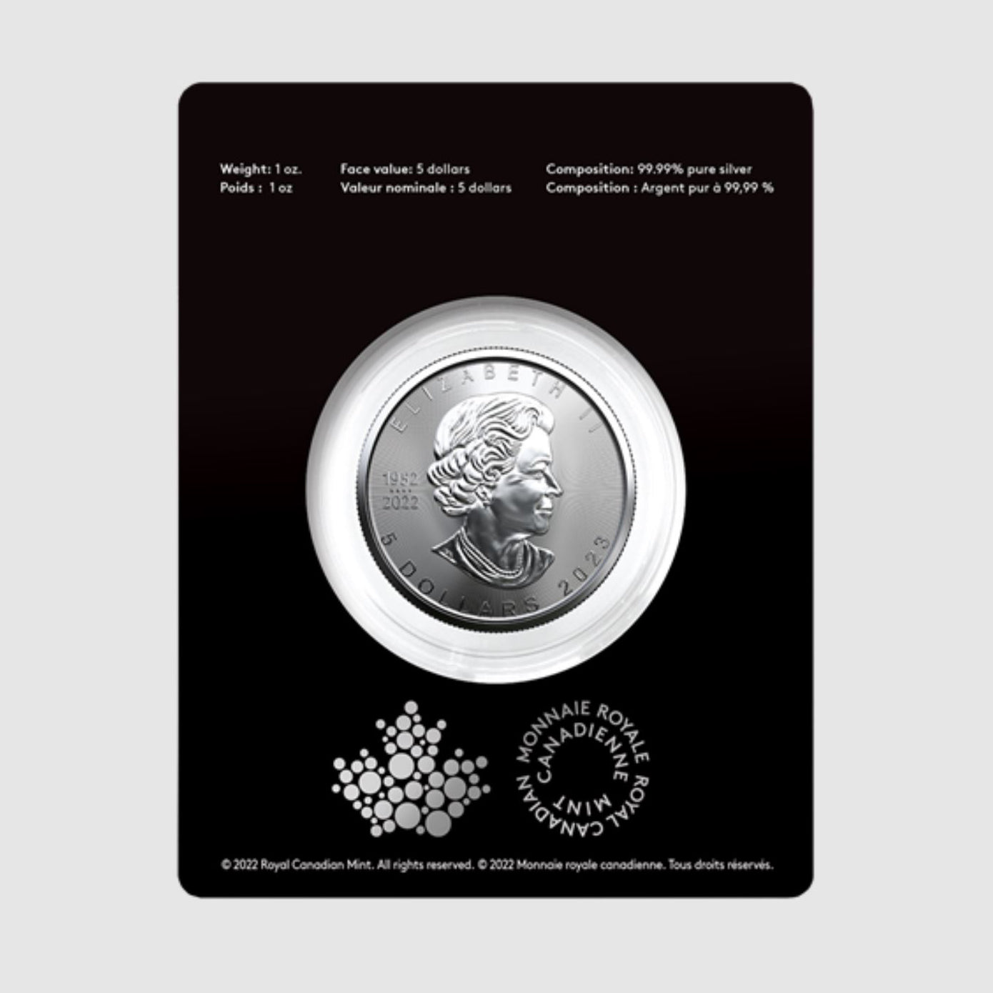 2023 $5 Treasured Silver Maple Leaf: Congratulations - Pure Silver Premium Bullion Coin