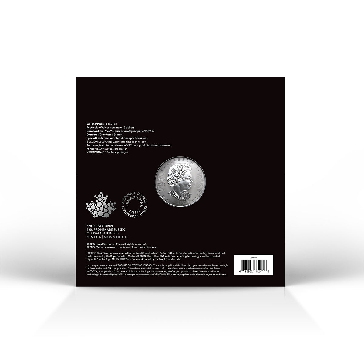 2023 $5 Treasured Silver Maple Leaf - Pure Silver Premium Bullion Coin