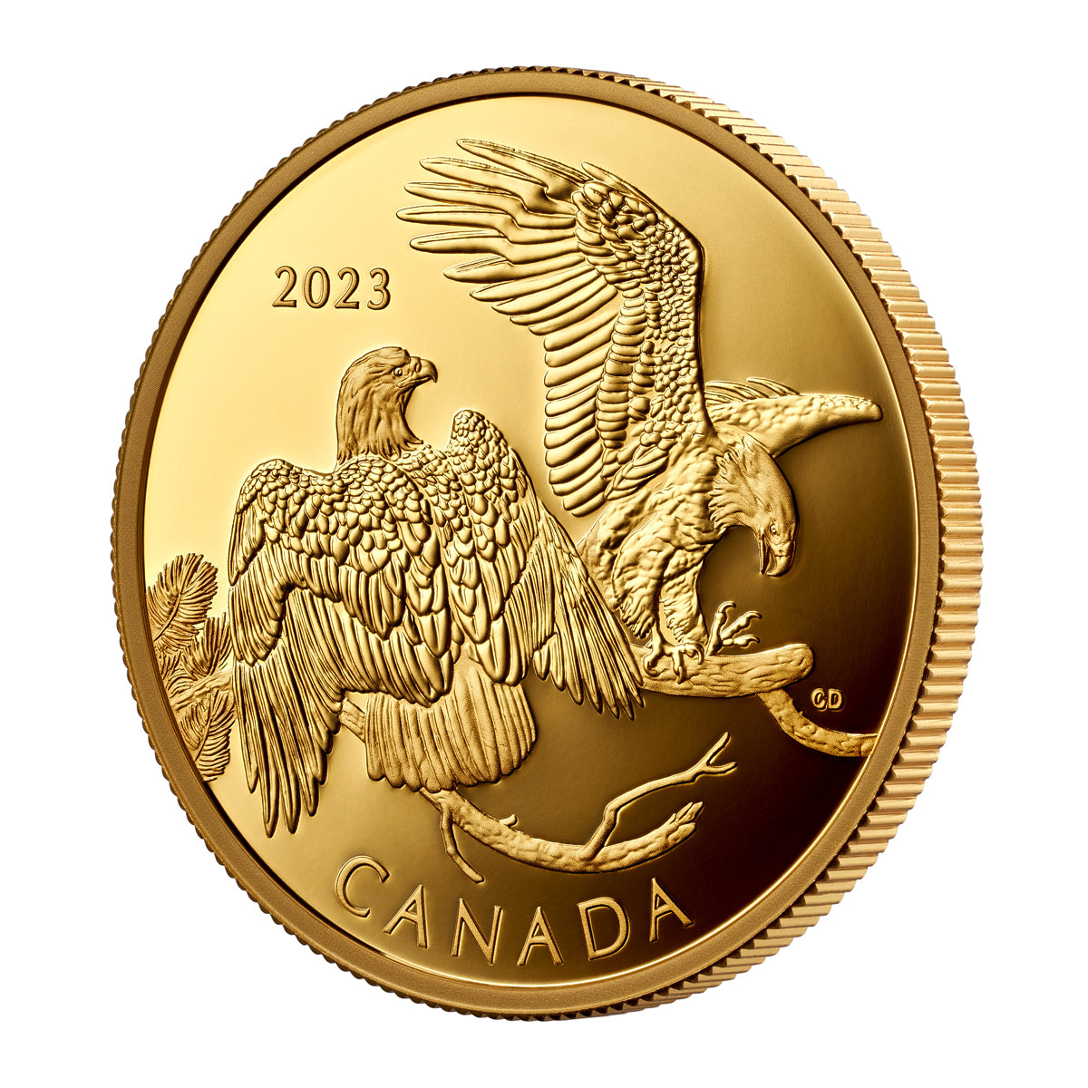 2023 $200 The Striking Bald Eagle - Pure Gold Coin