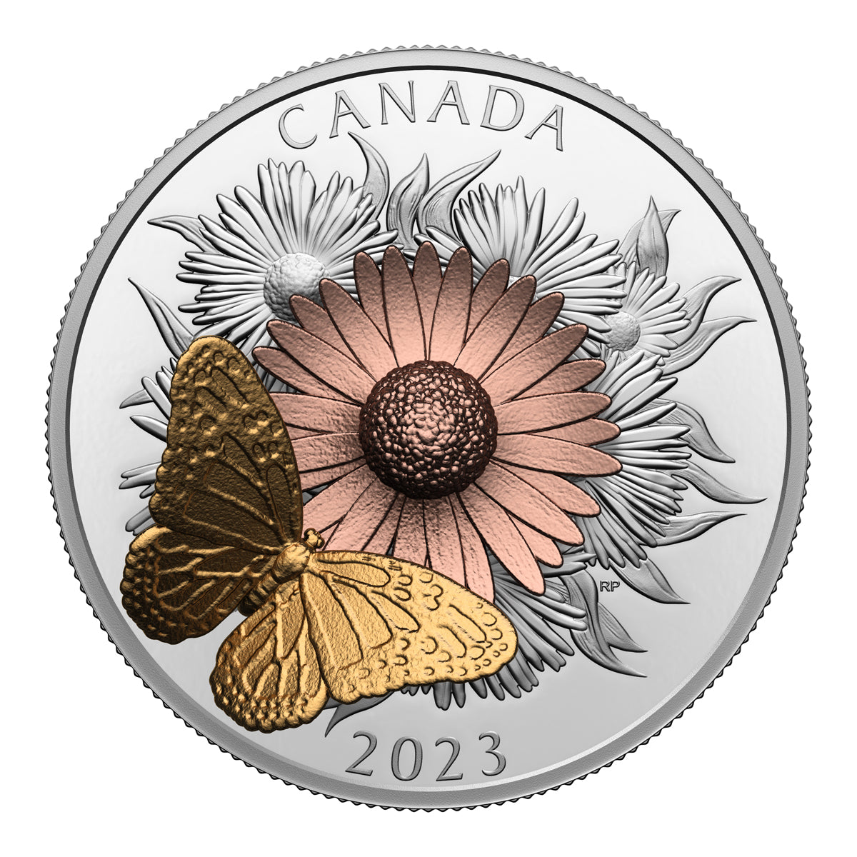 2023 $50 The Monarch and The Bloom - Pure Silver Coin