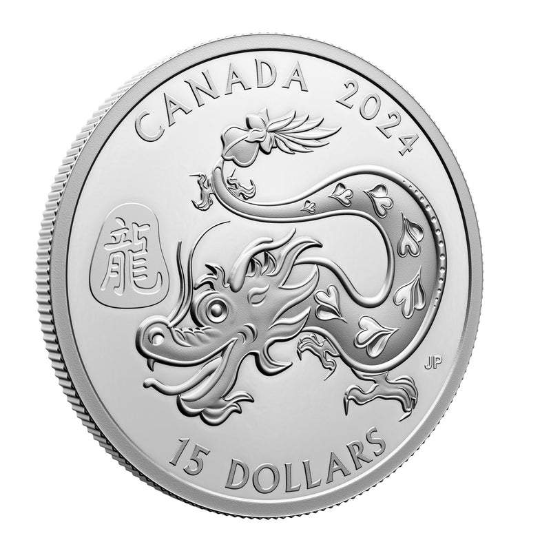 2024 $15 Lunar Year Of The Dragon - Fine Silver Coin