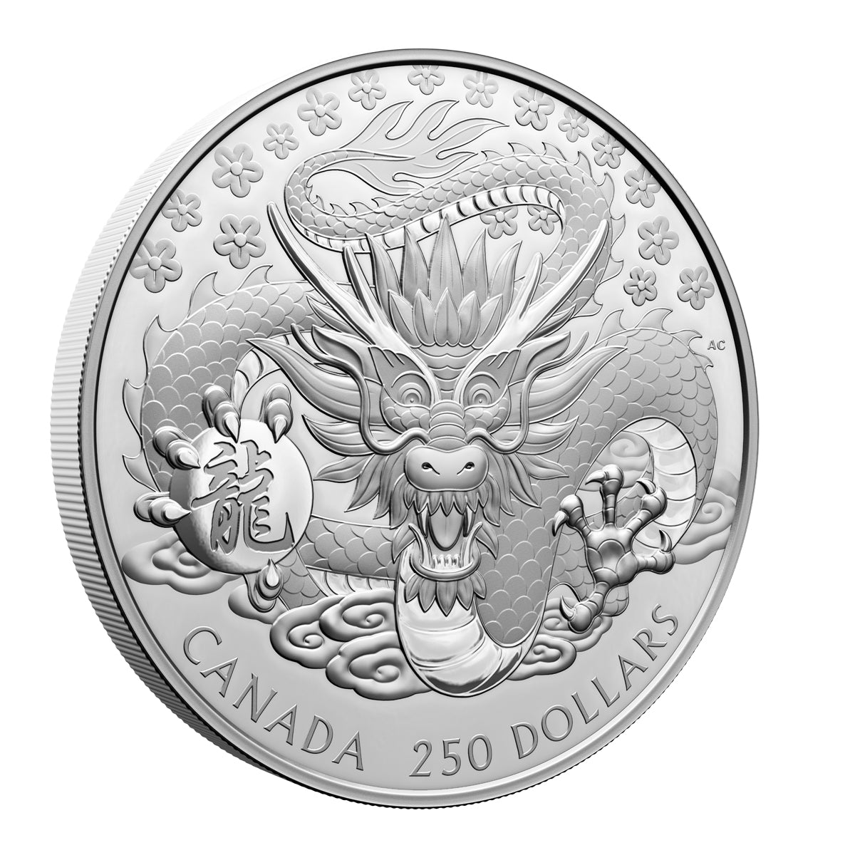 2024 $250 Lunar Year of the Dragon - Pure Silver Coin