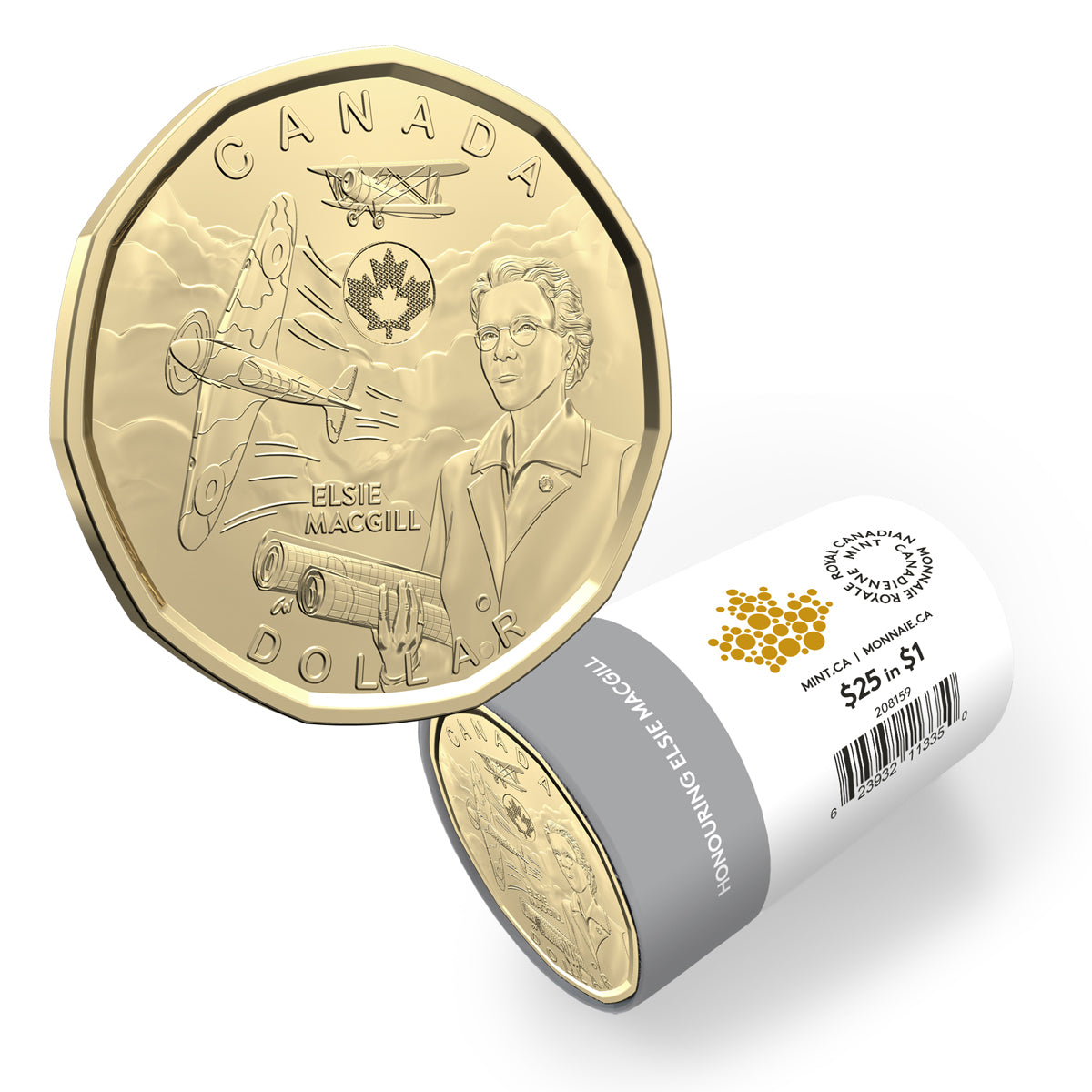 2023 $1 Honouring Elsie MacGill - Special Wrap Roll (Non-Colourized)