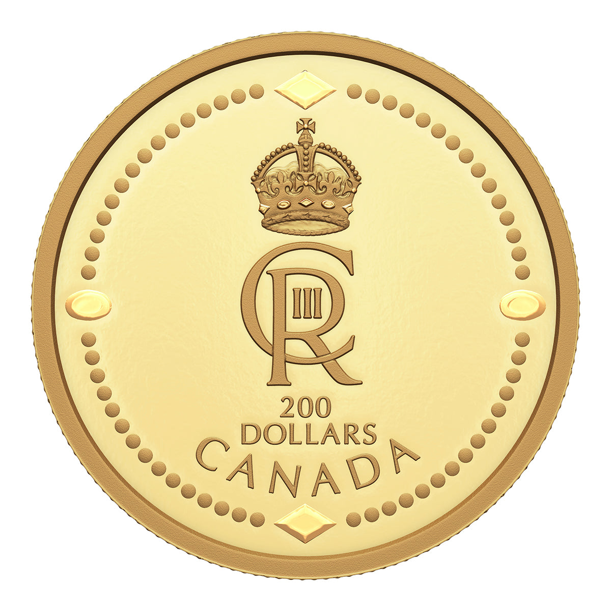 2023 $200 His Majesty King Charles III's Royal Cypher - Pure Gold Coin