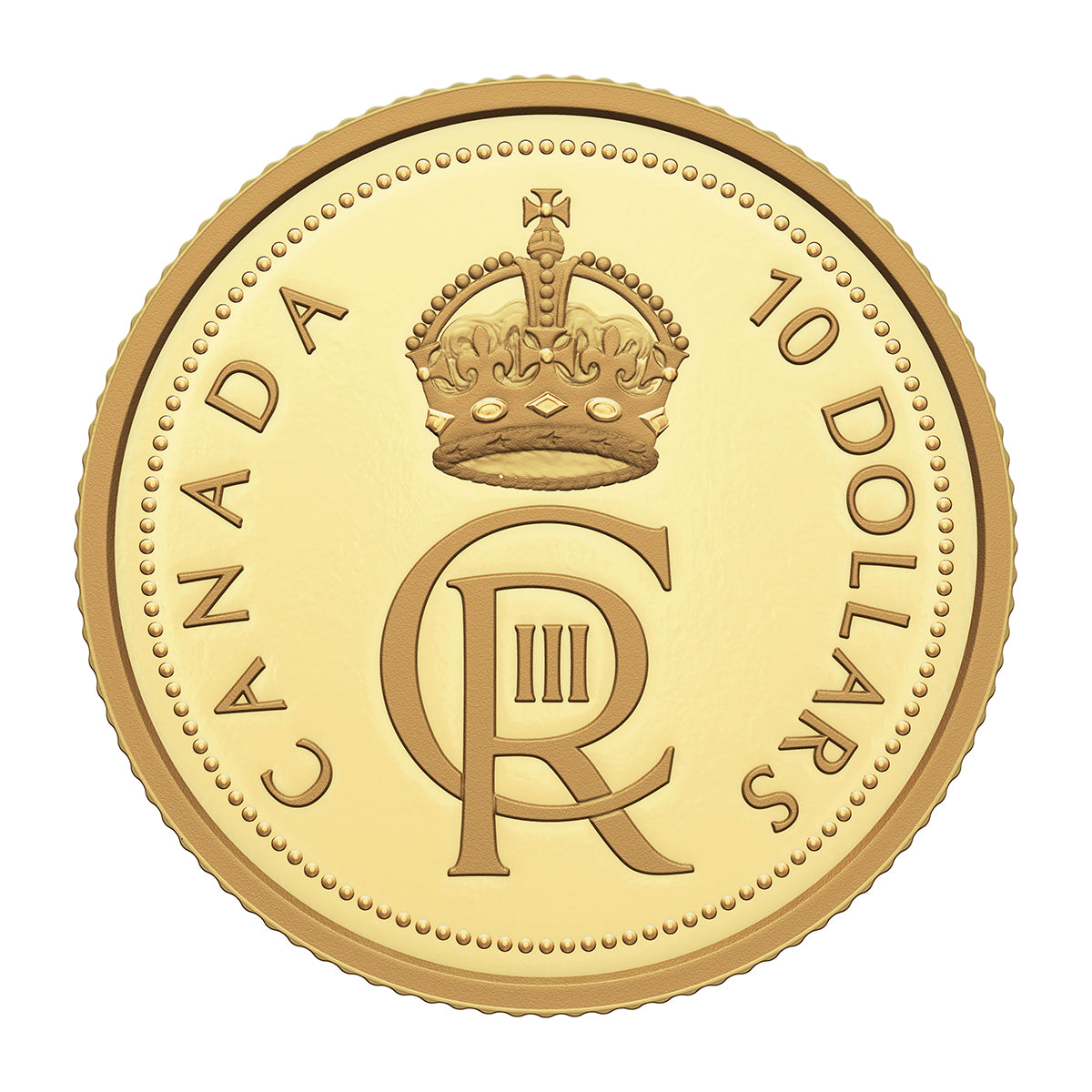 2023 $10 His Majesty King Charles III's Royal Cypher - Pure Gold Coin